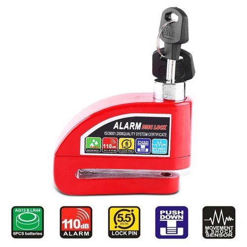 מנעול דיסק עם אזעקה