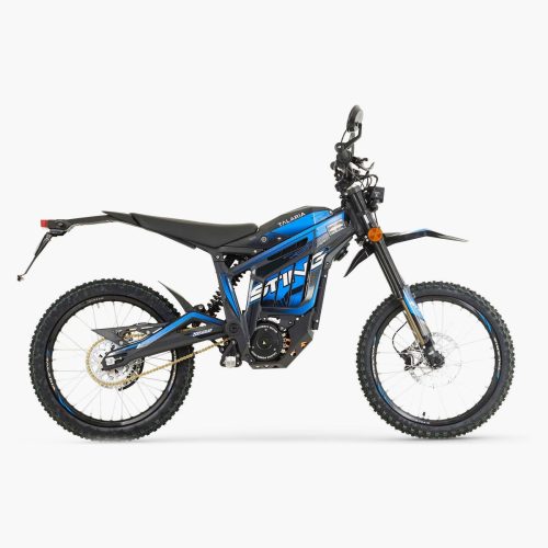 טלריה סטינג R MX4 TALARIA STING R MX4 ROAD LEGAL אופנוע חשמלי בצבע כחול, מבט צד