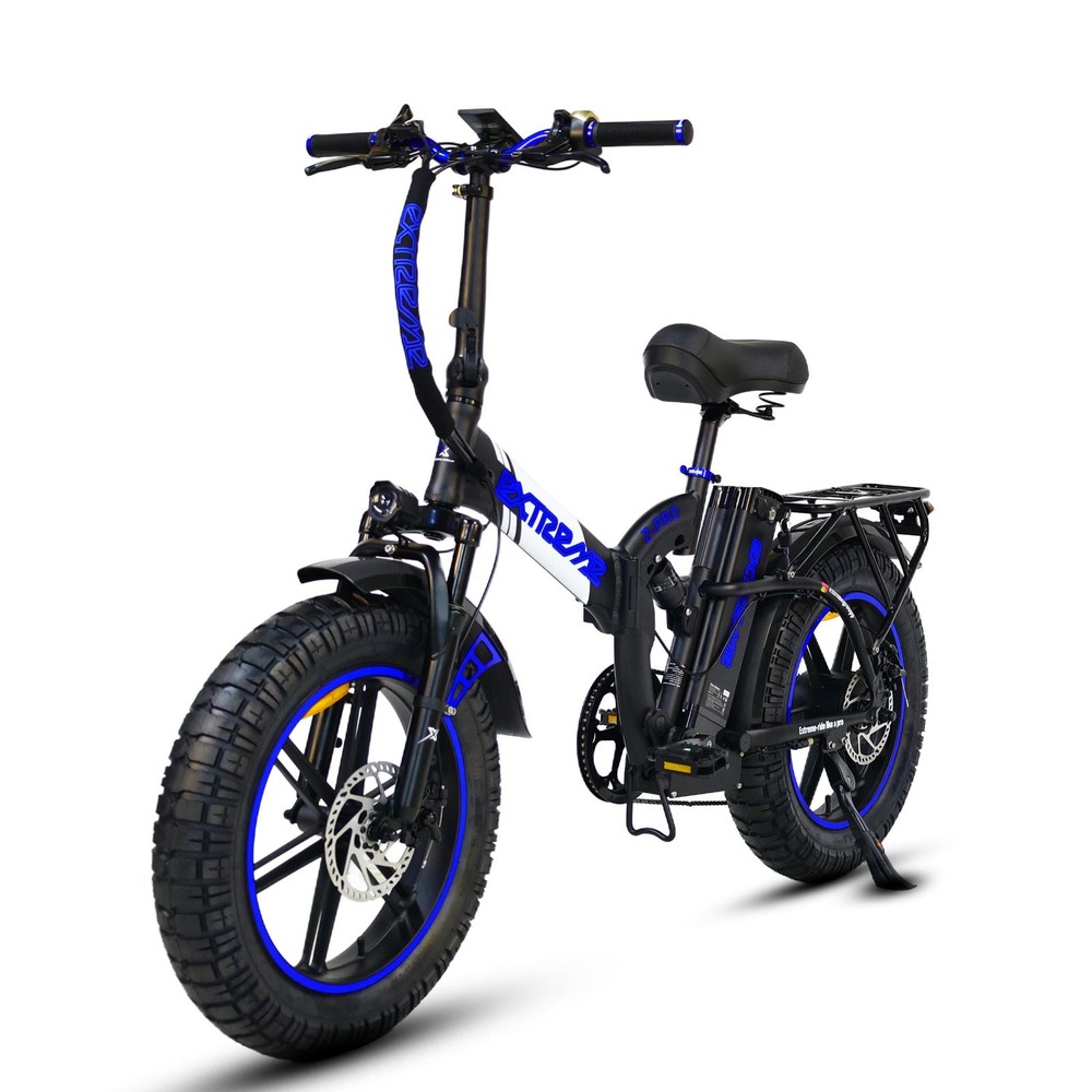 Extreme Z PRO 48V 21Ah במבט מלפנים, עם בלם דיסק הידראולי קדמי, כיסא רחב וסבל אחורי