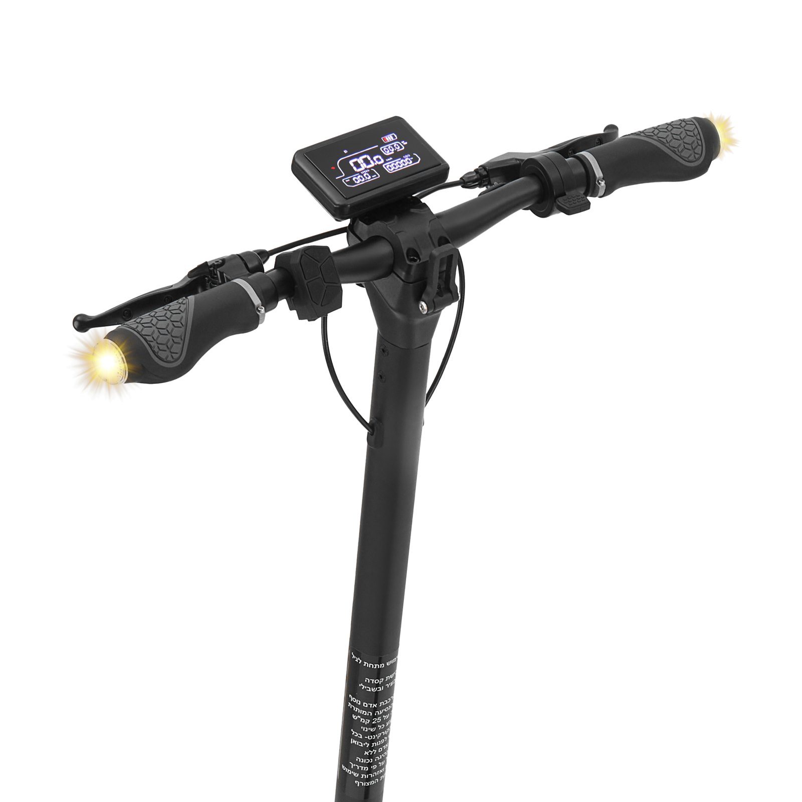 צג דיגיטלי צבעוני על הכידון של GreenBike KING PRO